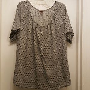 H&M Plus-Size Cotton Blouse, Size 20